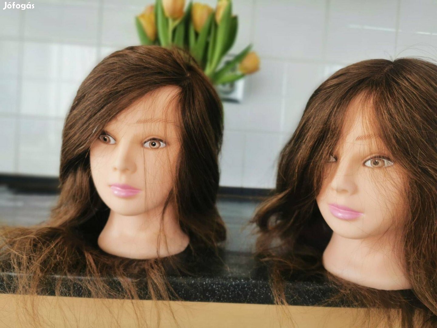 90 és 100 Új humán női Fodrász tanuló babafej