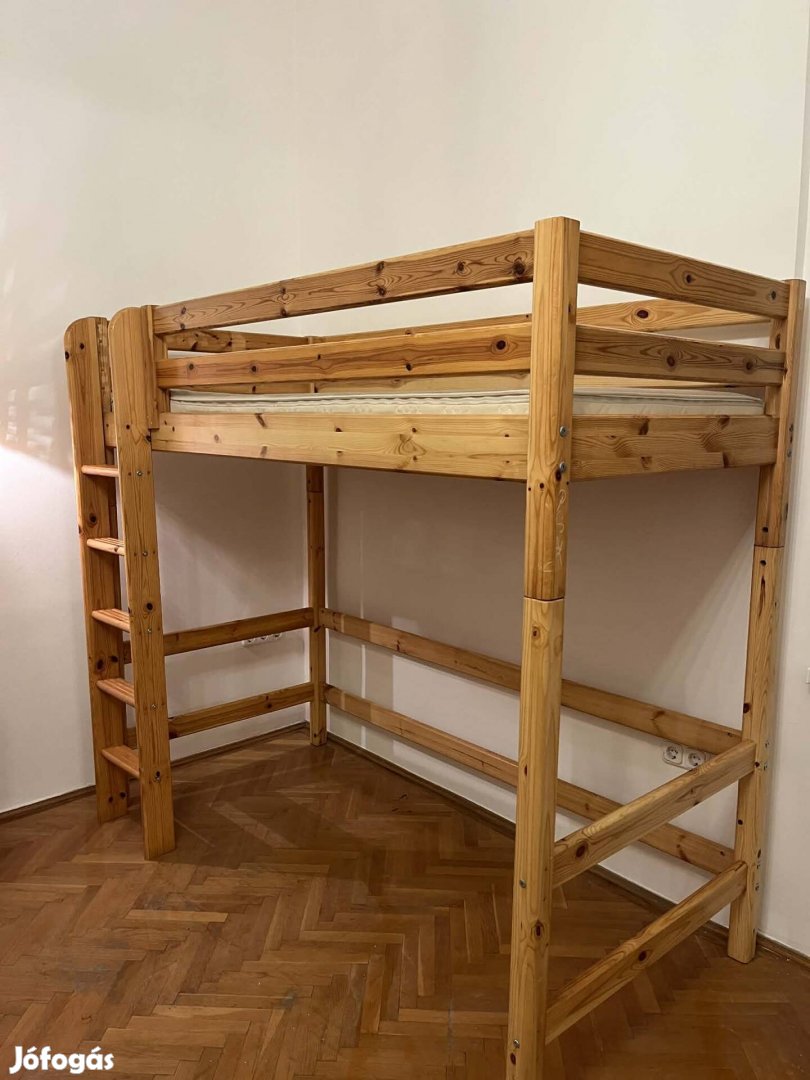 90x200 cm Flexa tömör fenyő galériaágy