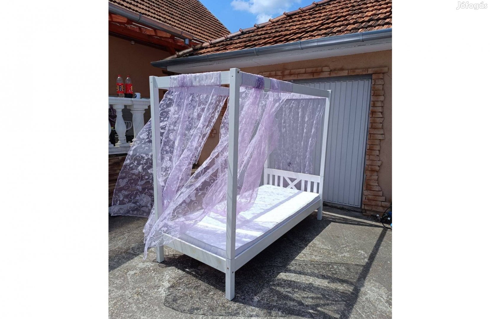 90x200 cm-es baldachinos lány ágy jó állapotban eladó