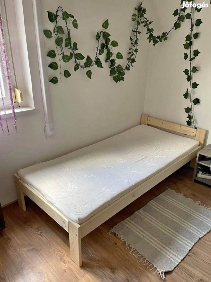 90x200 cm komplett ágy matraccal 