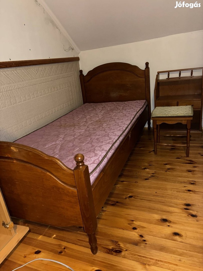 90x200cm ágykeret ágyráccsal, prémium rugós matraccal eladó