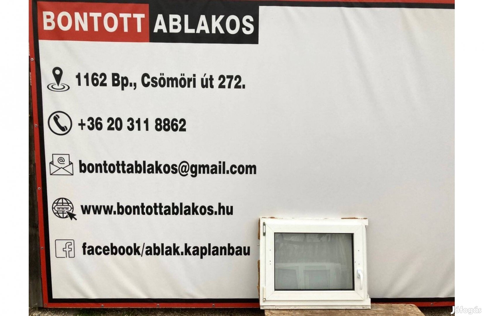 90x70 cm közeli!!! bontott műanyag bukó-nyíló ablak kétrétegű üveggel