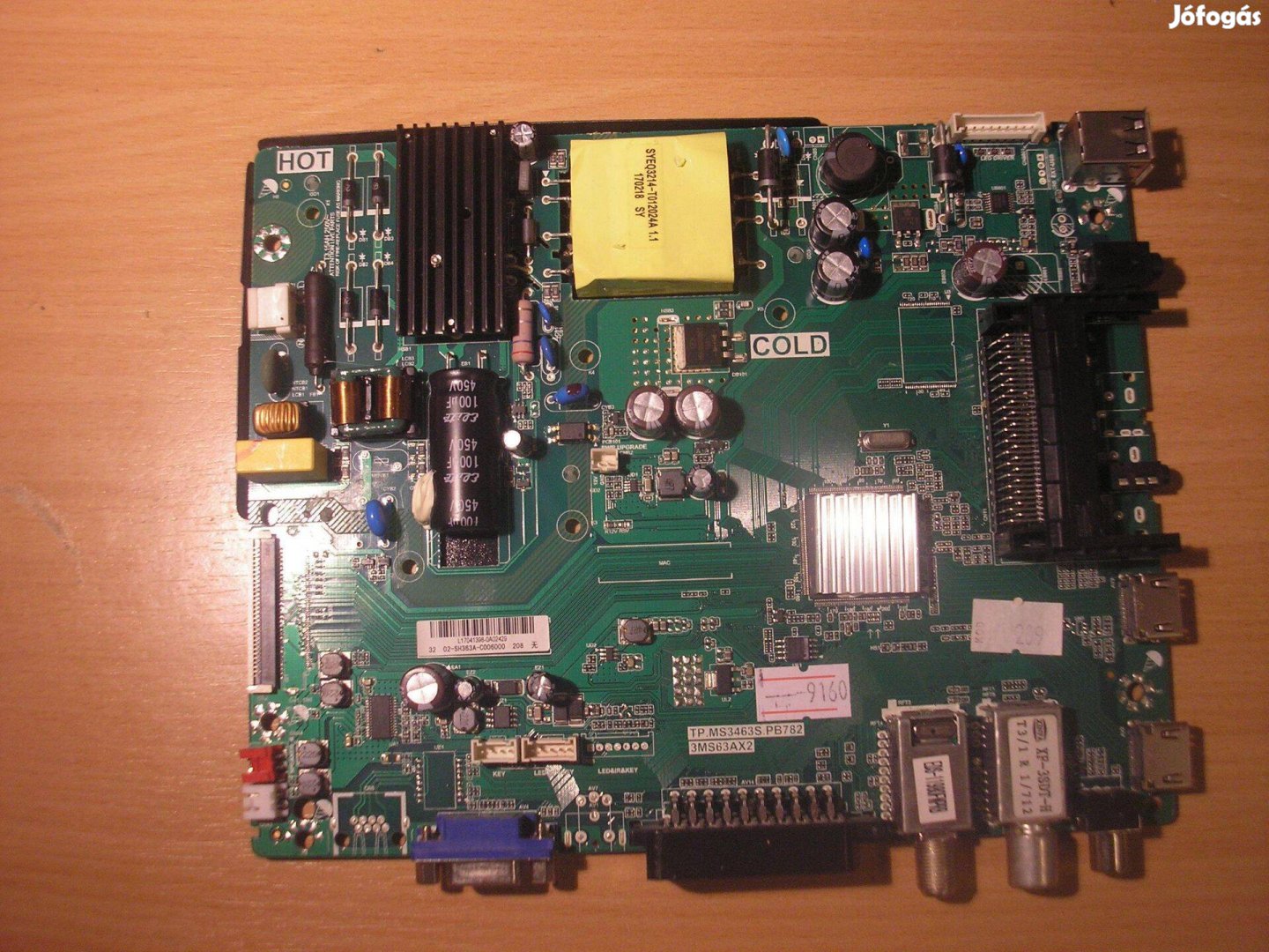 9160 TP.MS3463S.PB782 mainboard 3MS63AX2 02-SH363A-C006000