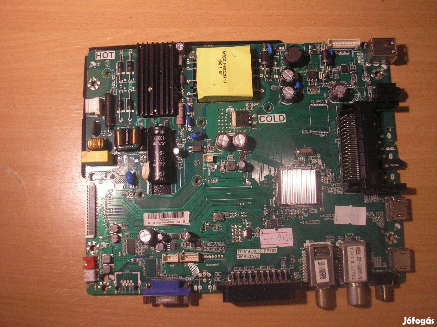 9160 TP.MS3463S.PB782 mainboard 3MS63AX2 02-SH363A-C006000
