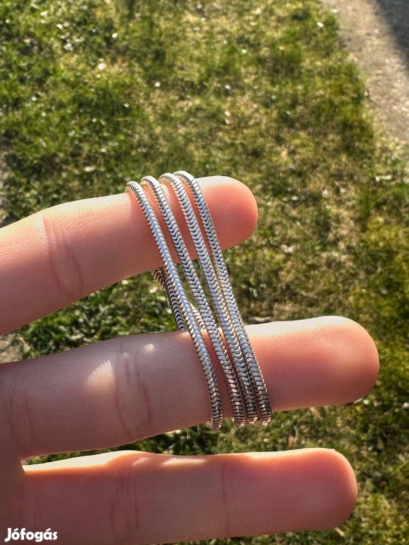 925 ezüst kígyó nyaklánc, 60 cm hosszú eladó!