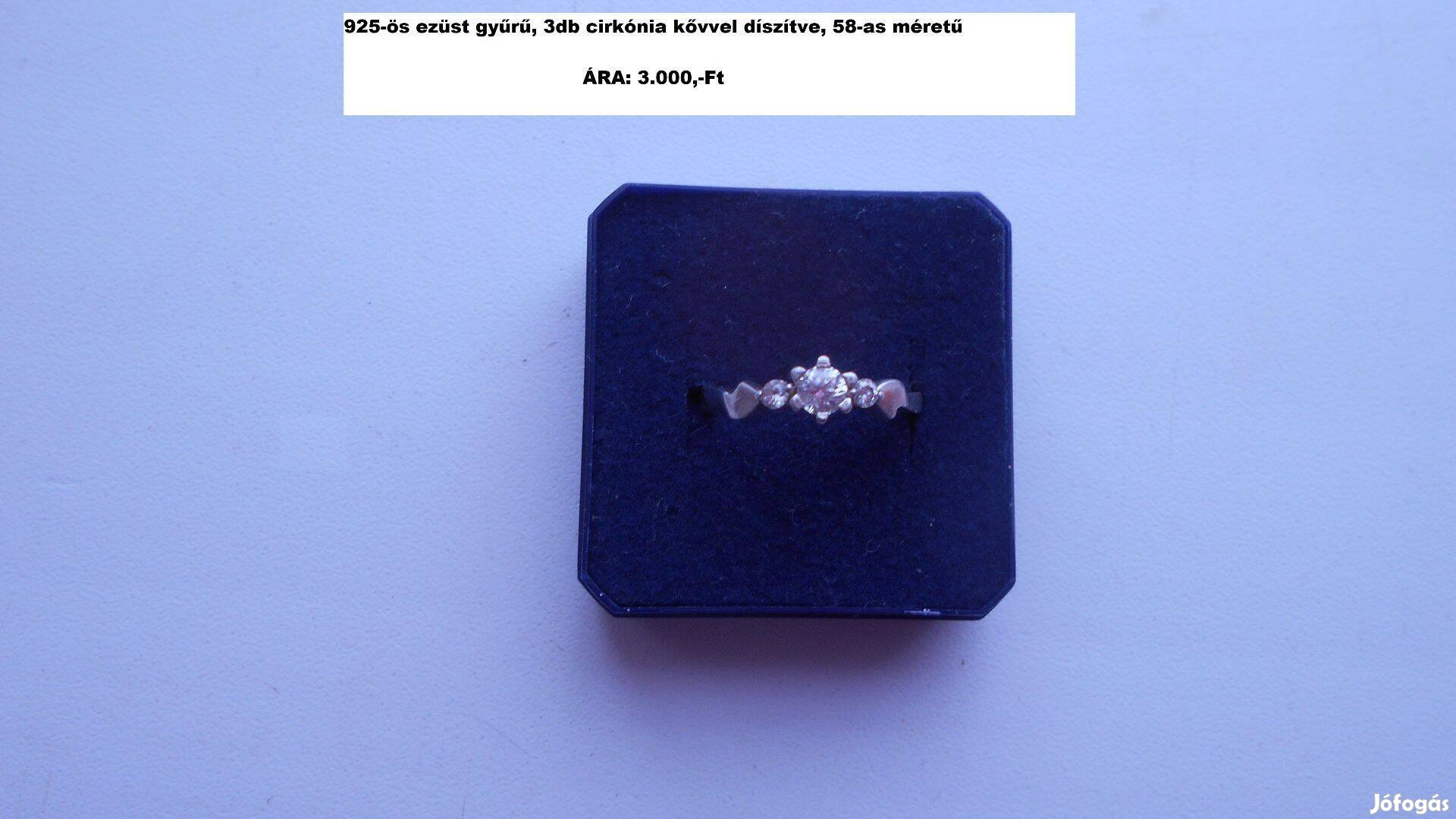 925-ös ezüst gyűrűk különböző méretben és árakban