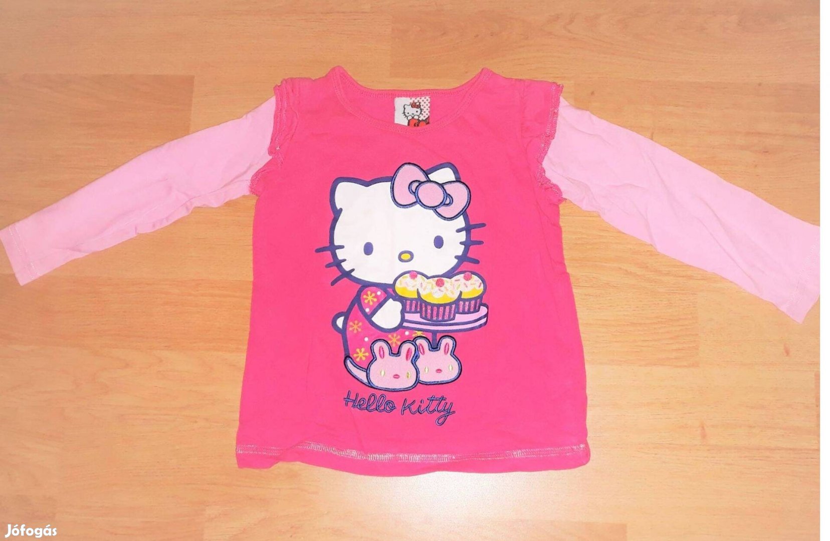92/98 George cuki muffinos Hello Kitty mintás hosszú ujjú póló felső