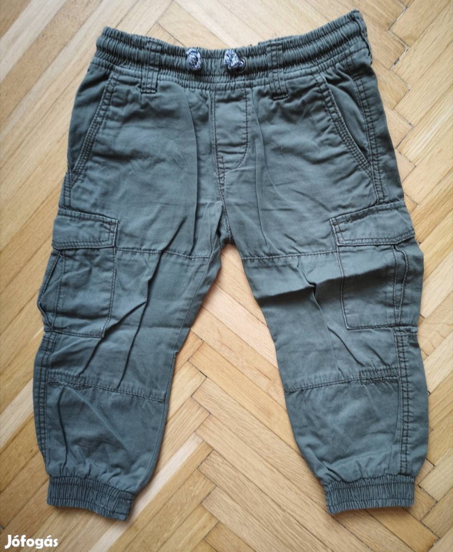 92, H&M, fiú, cargo nadrág, jogger, puha, nadrág 