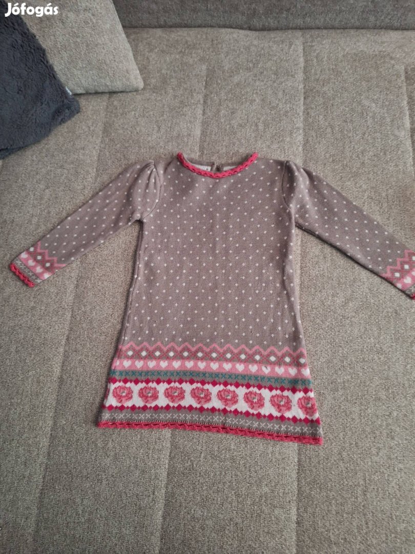 92-es kötött ruha, tunika, hosszított pulóver, 2-3 év