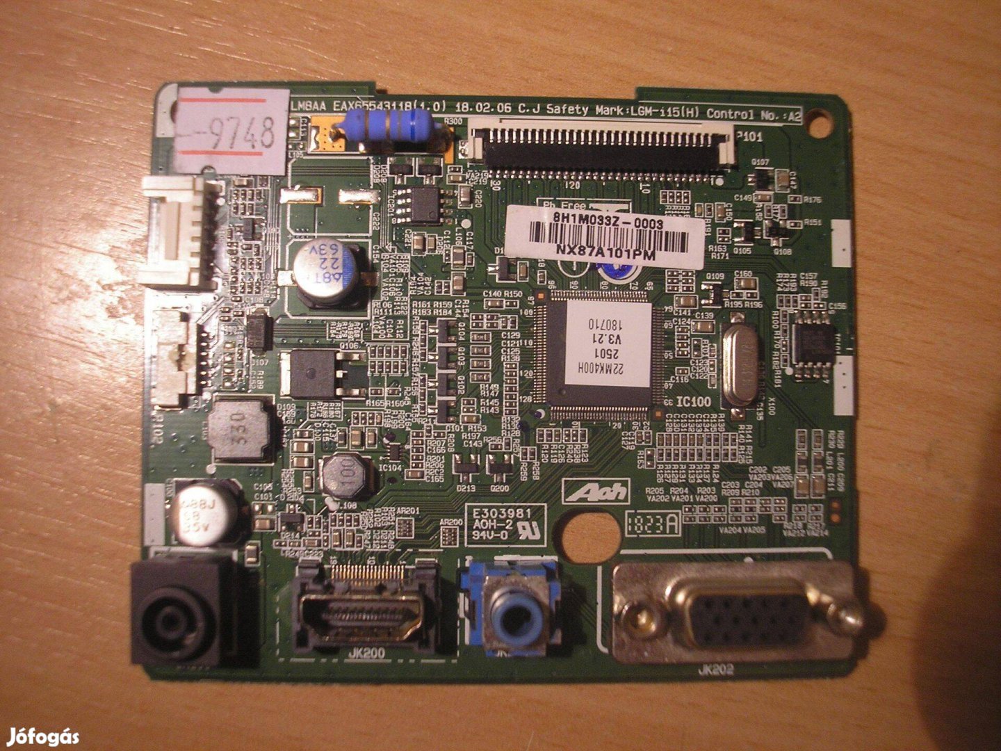 9748 LG 22MK400H mainboard EAX65543118 (1.0) 8H1M033Z-0003