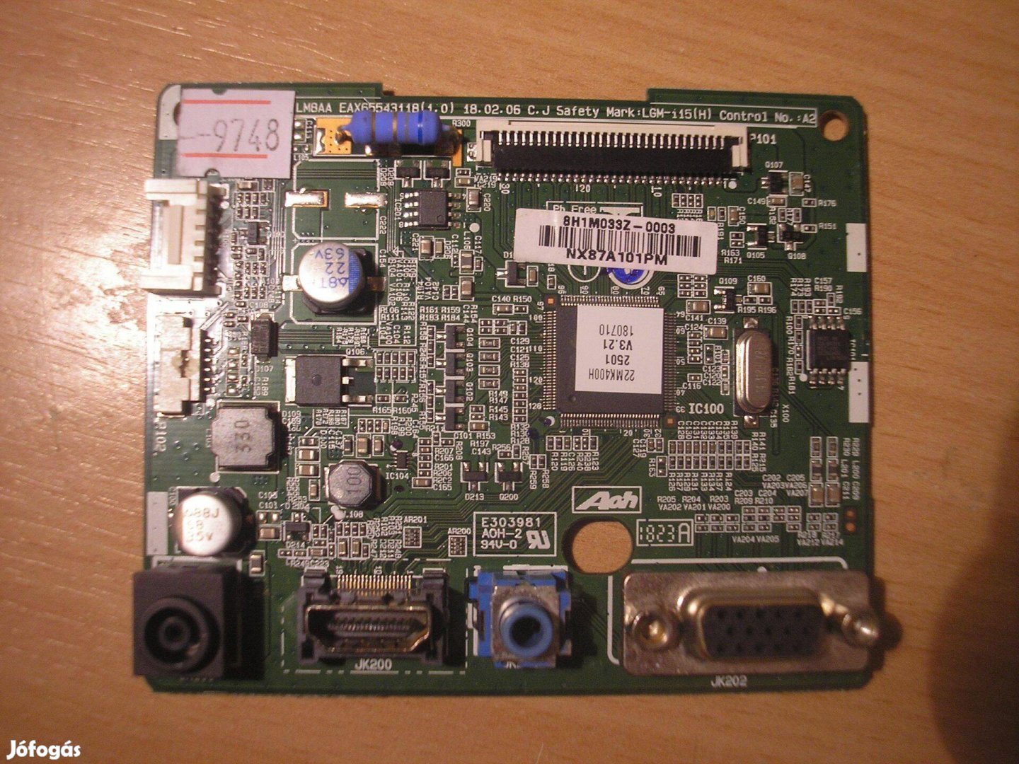 9748 LG 22MK400H mainboard EAX65543118 1.0 8H1M033Z-0003