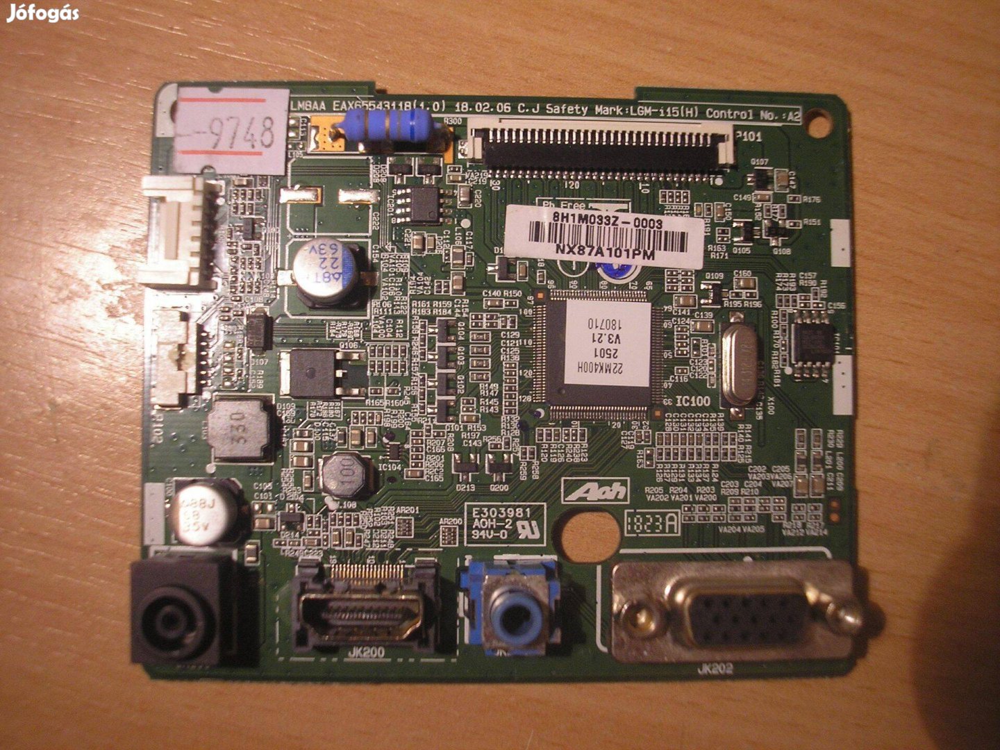 9748 LG 22MK400H mainboard EAX65543118 (1.0) 8H1M033Z-0003