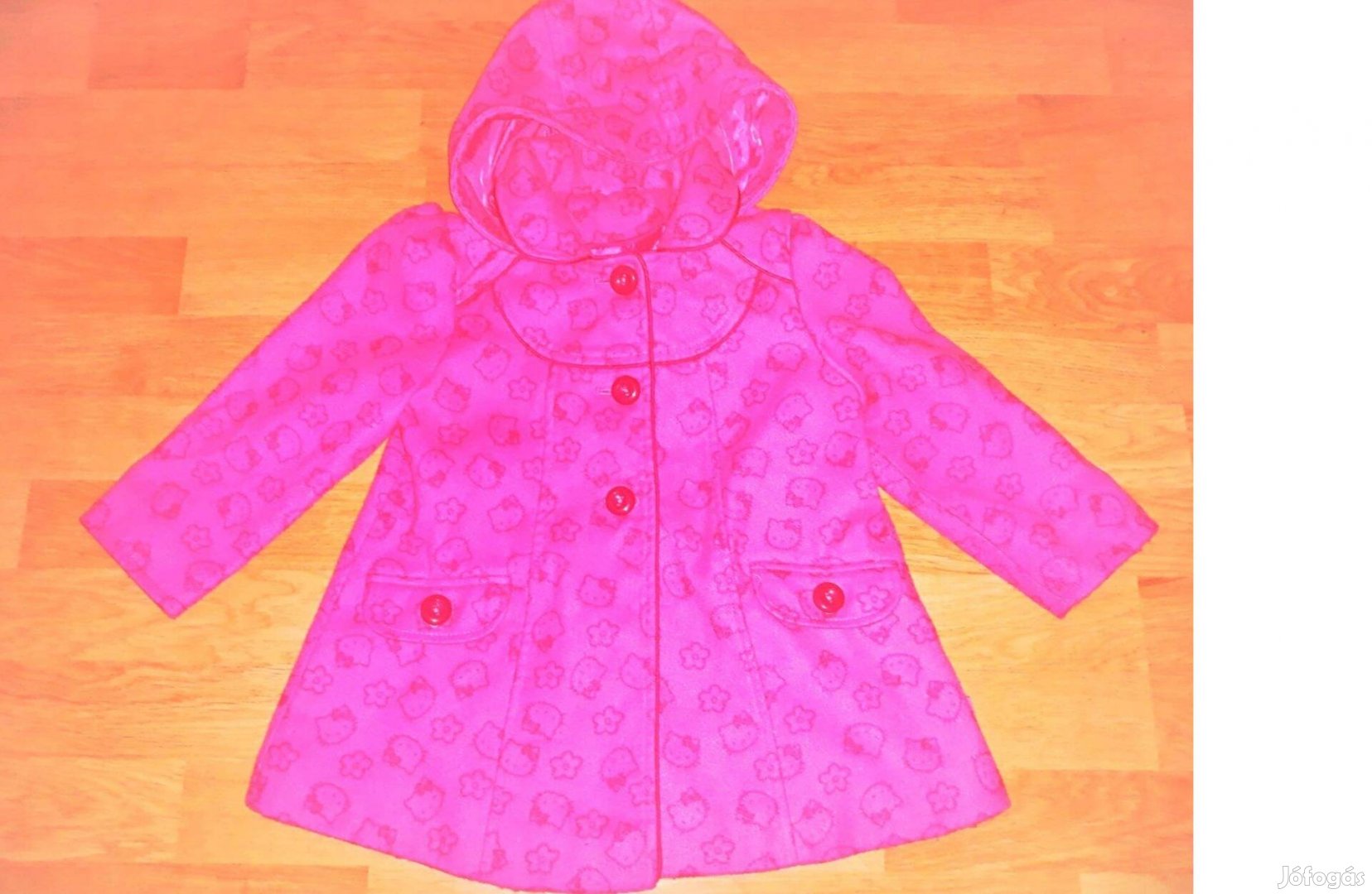 98/104 George Hello Kitty cuki kapucnis bélelt szövet átmeneti kabát