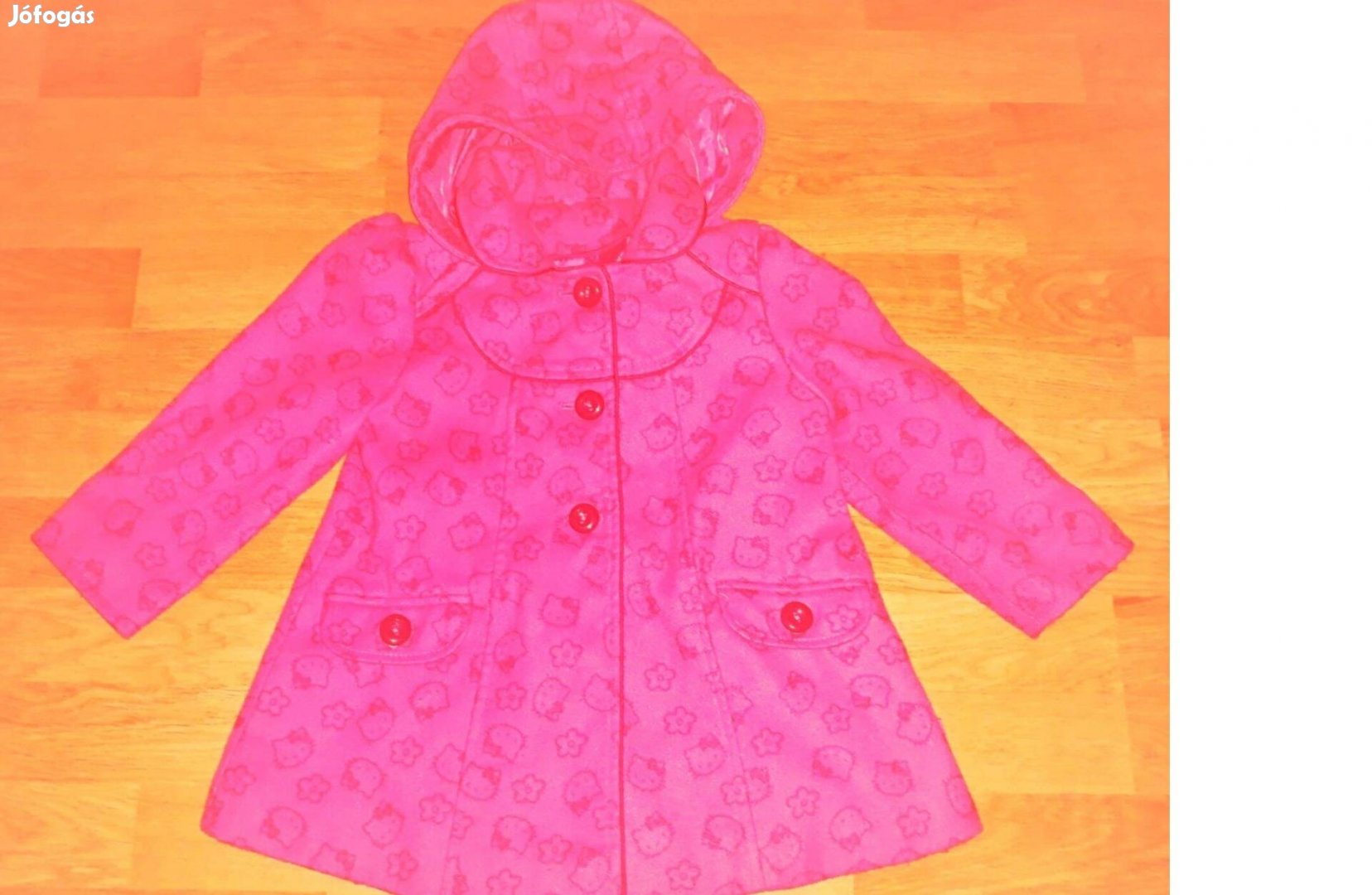 98/104 George Hello Kitty cuki kapucnis bélelt szövet átmeneti kabát