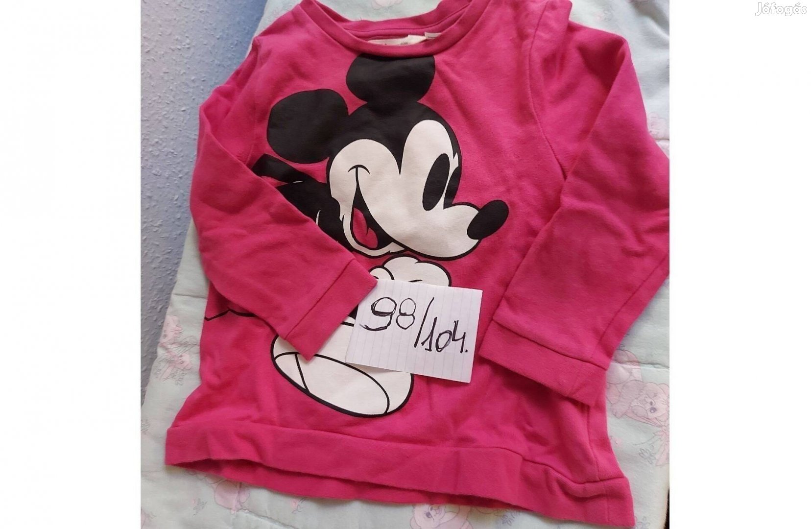 98/104-es pink színű Disney márkájú kislány felső (H&M)
