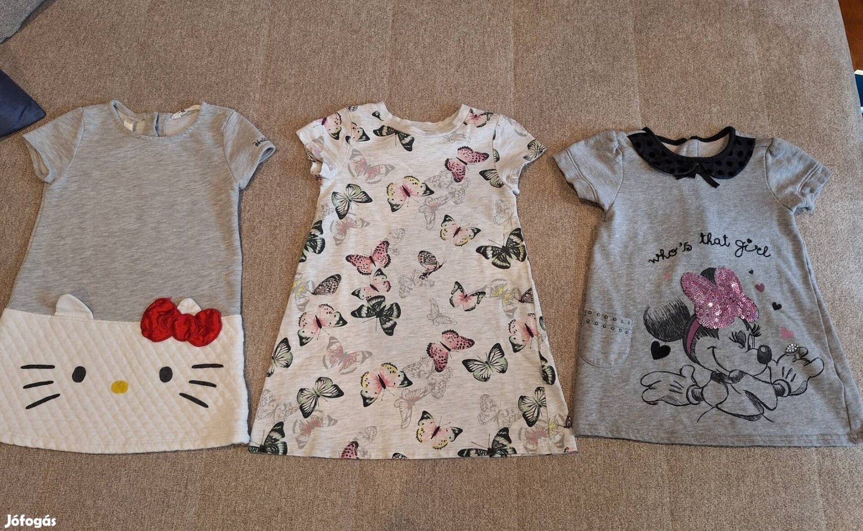 98-104-es ruha, tunika, H&M, Hello Kitty, Minnie egér
