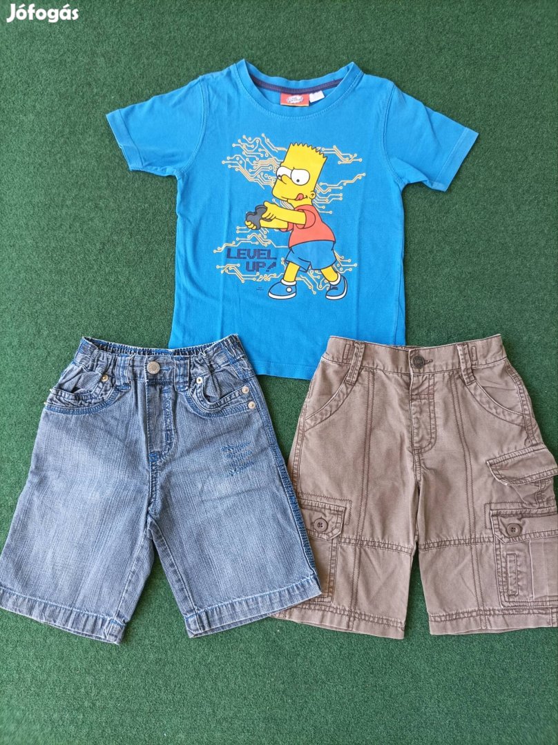 98-104 kisfiú póló+rövidnadrág eladó 
