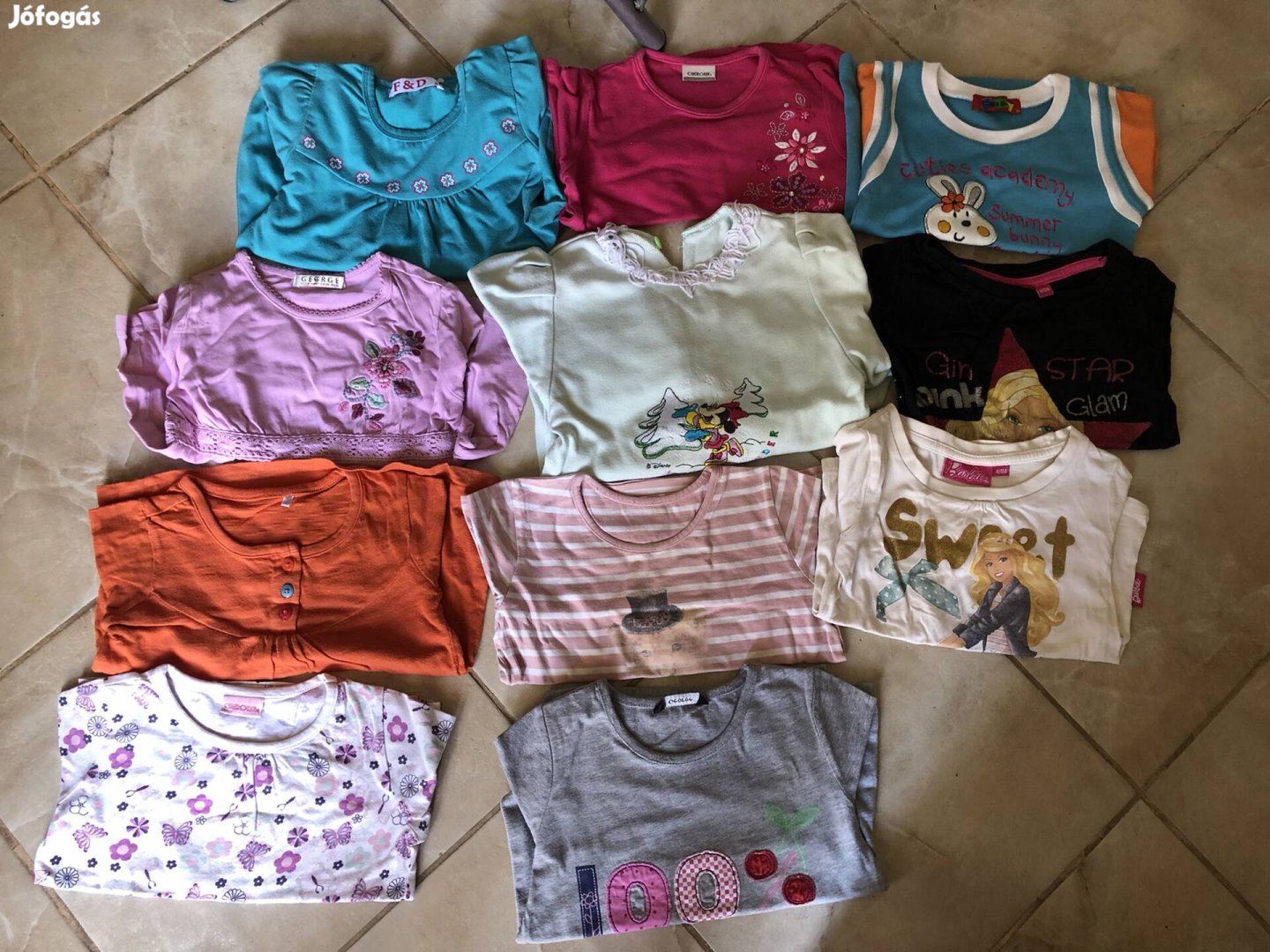 98-as 104-es felső felsők 3-4év 98 104 pulóver Barbie Minnie pillangós