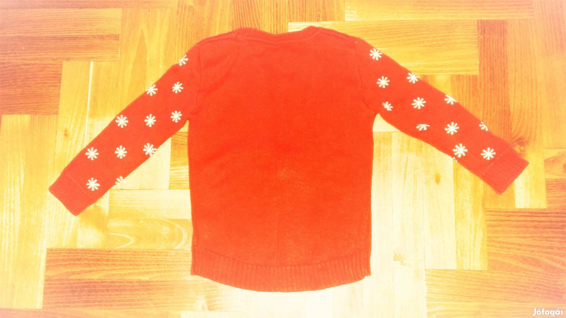 98 cuki 3D flitteres szarvasos kötött pulóver pulcsi felső