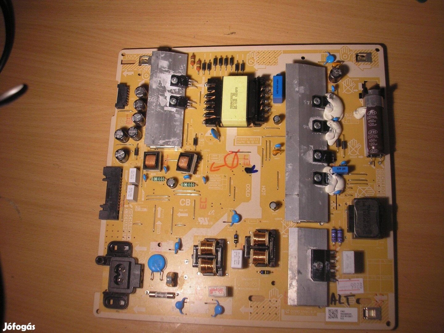 9928 sérült Samsung tápegység BN44-00932H L55E8_RDY REV 1.1