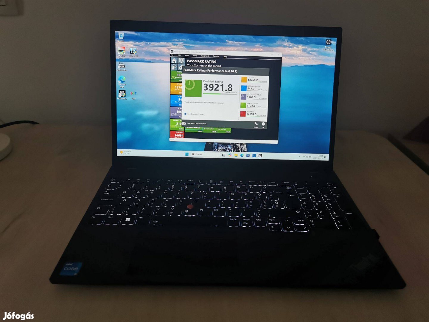 997 Eladó Thinkpad L15 G4 15.6" Fullhd, i5-1335U, 512/8GB