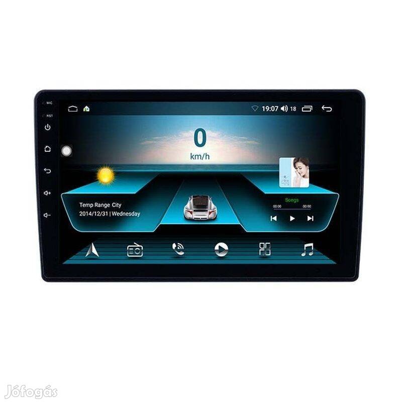 9" 1DIN android fejegység Peugeot gépjárművekhez, tolatókamerával