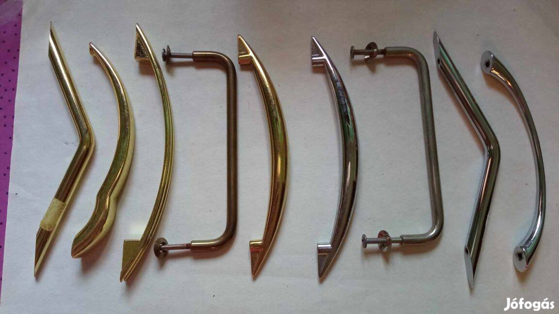 9 db 128 nn arany és króm fém fogantyű együtt 2500 Ft