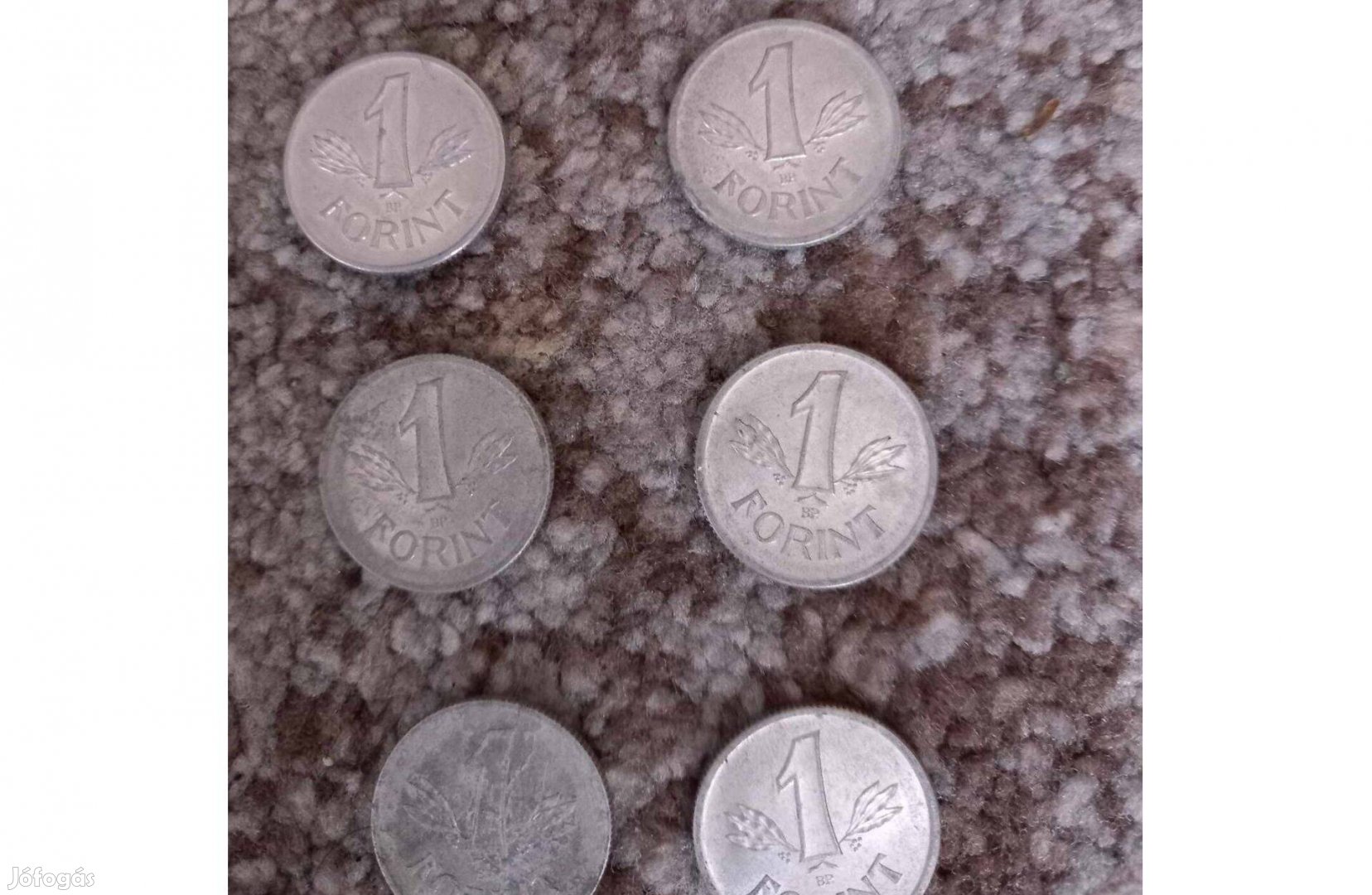 9 db Magyar Népköztársaság feliratú alumínium pénzérme