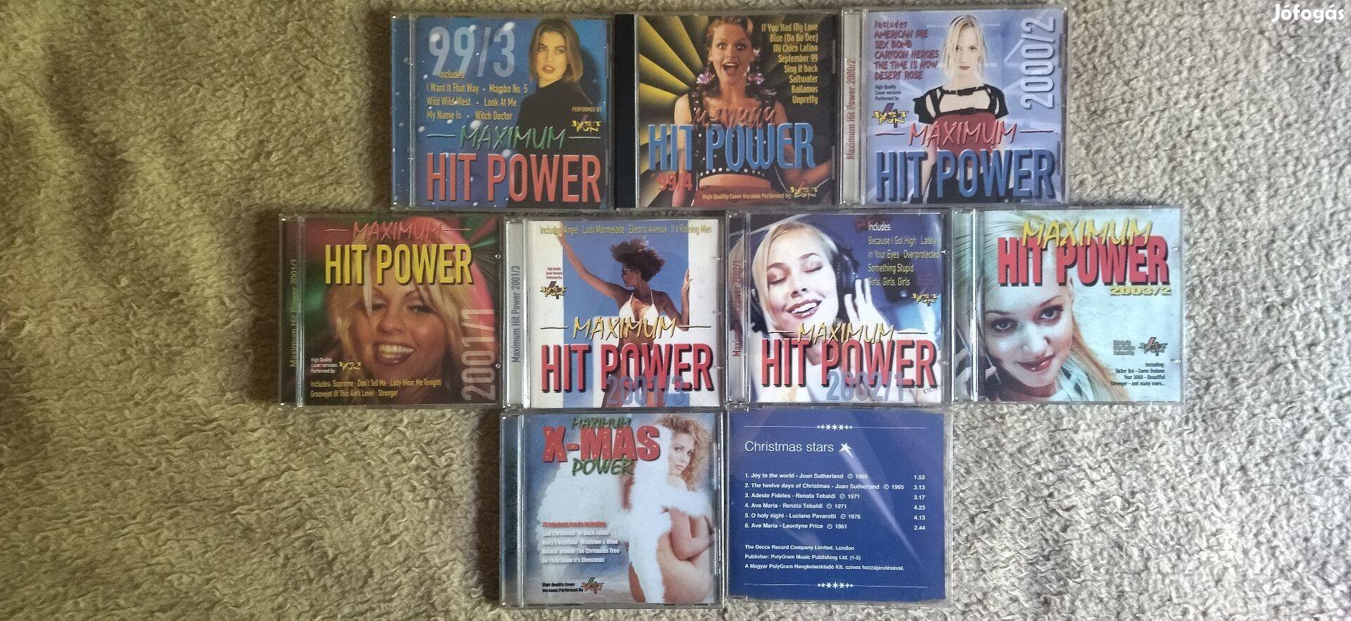 9db CD Csomag egyben Maximum Hit Power Gyári CD Csomag