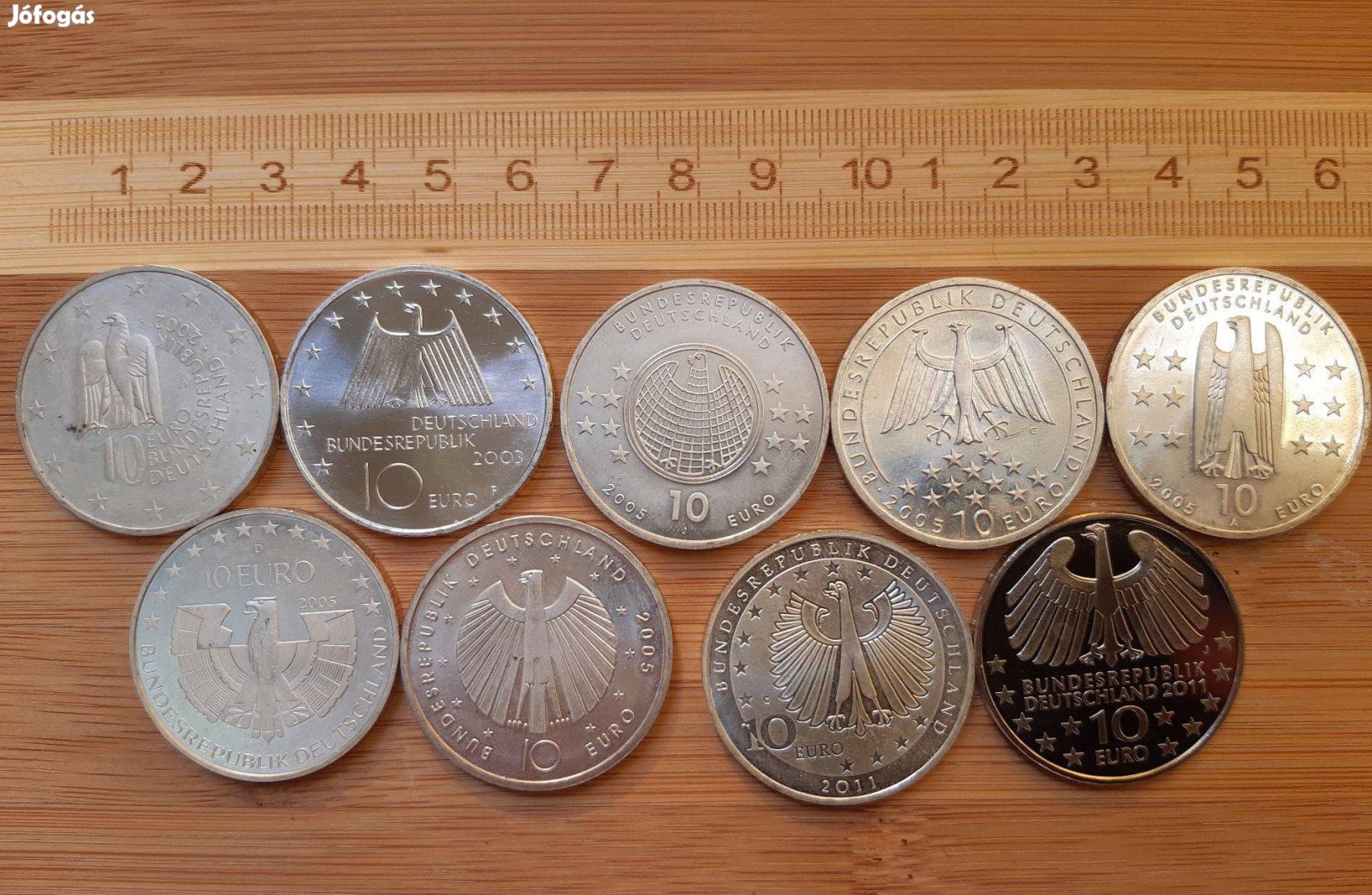 9db német ezüst 10 euro