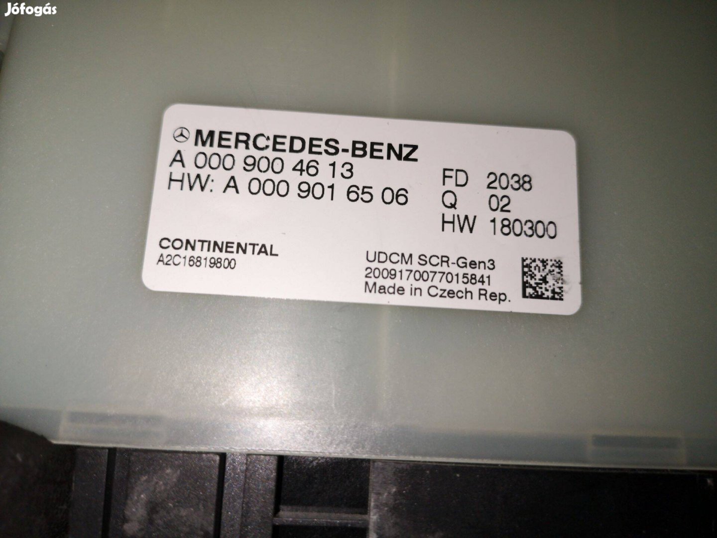 A0009004613 és A0009016506 R0302 Mercedes Kipufogógáz tisztító vezérlő