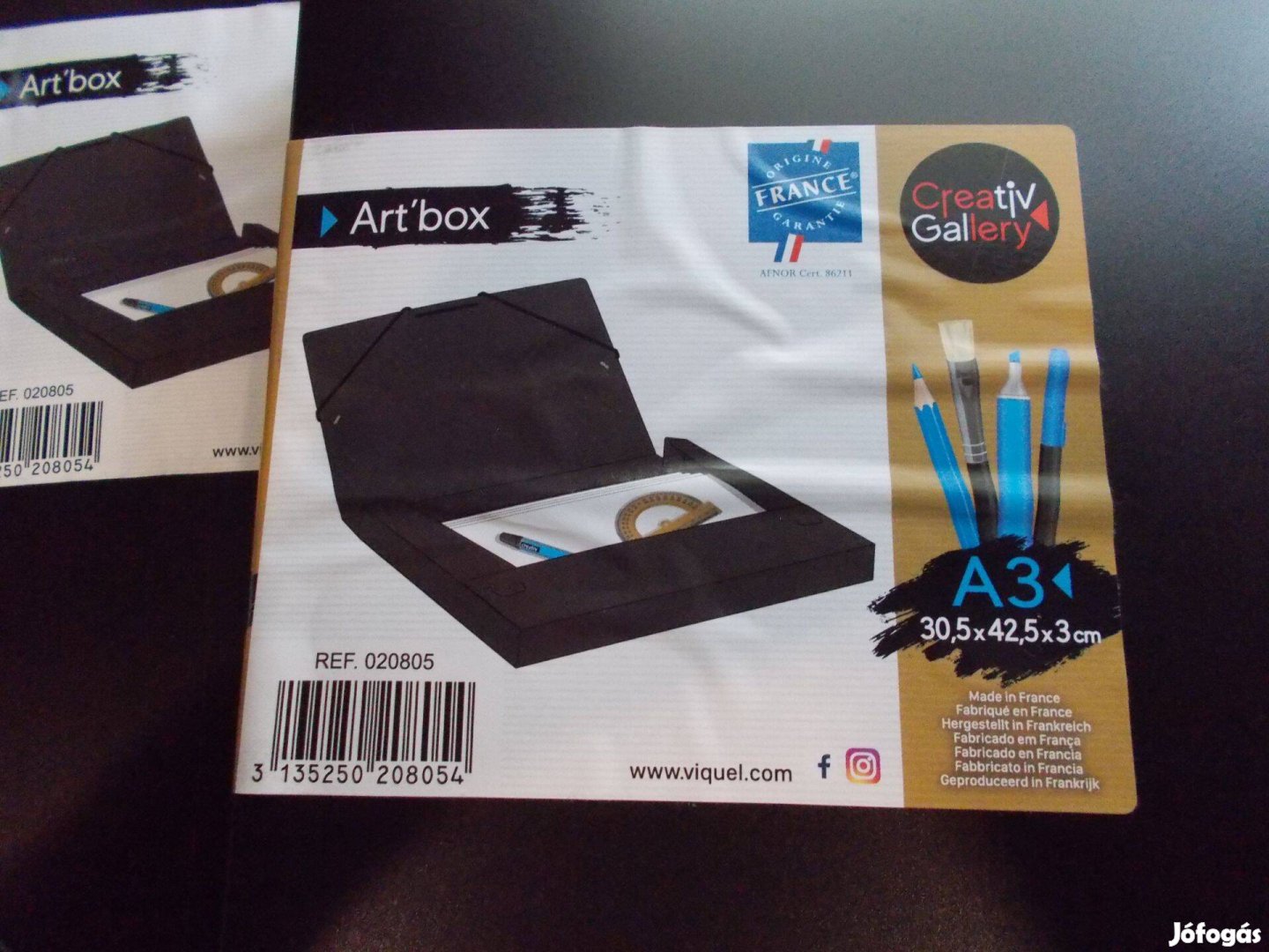 A3 méretű Art box, nagy méretű műanyag irattartó, 30,5*42,5*3 cm