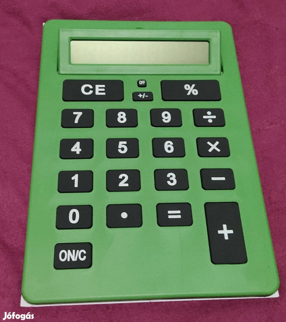 A4-es méretű számológép (zöld színű, 845-000280) eladó!
