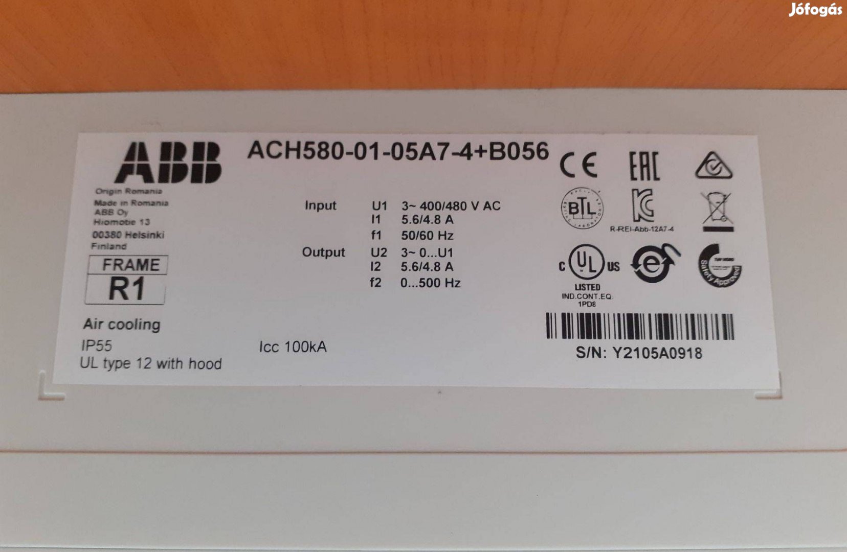 ABB ACH 580-01-05A7-4 frekvenciaváltó