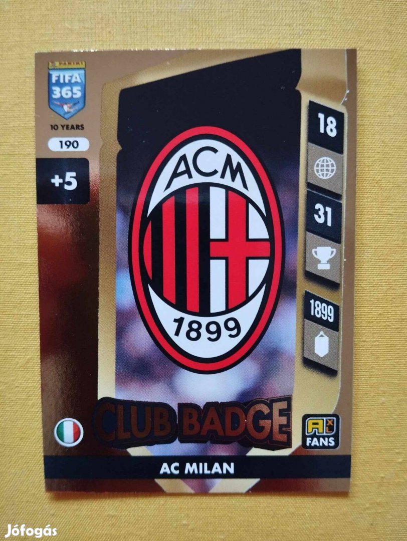 AC Milan FIFA 365 2025 Club badge csapatcímer focis kártya