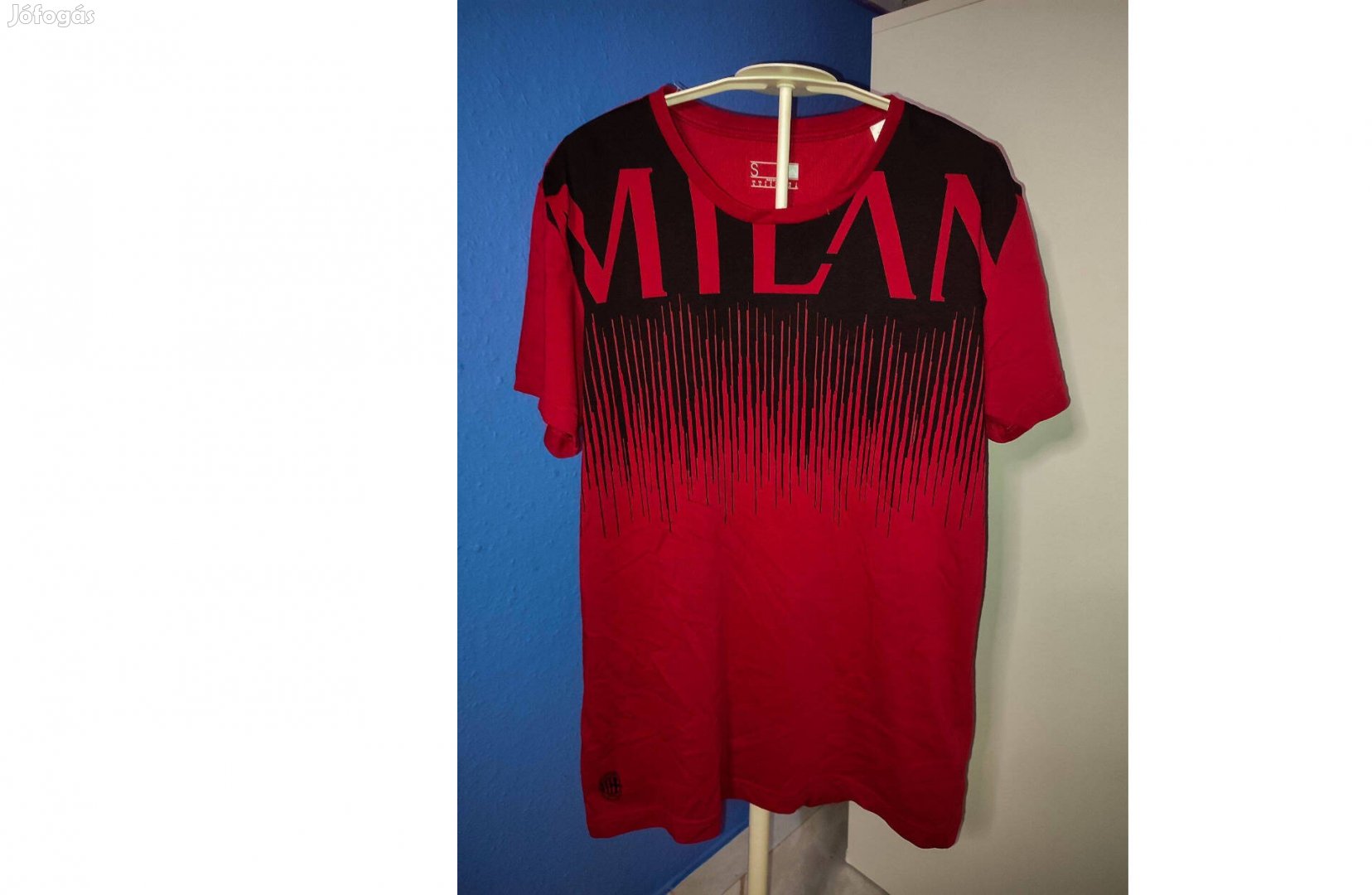 AC Milan eredeti adidas bordó fekete póló (S)