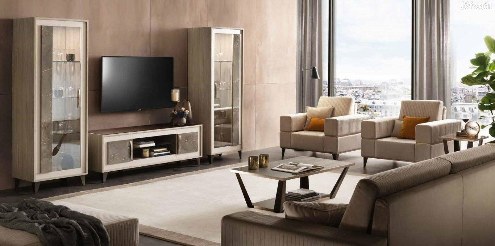 AC - Ambra szilfa-márvány olasz luxus nappali garnitúra