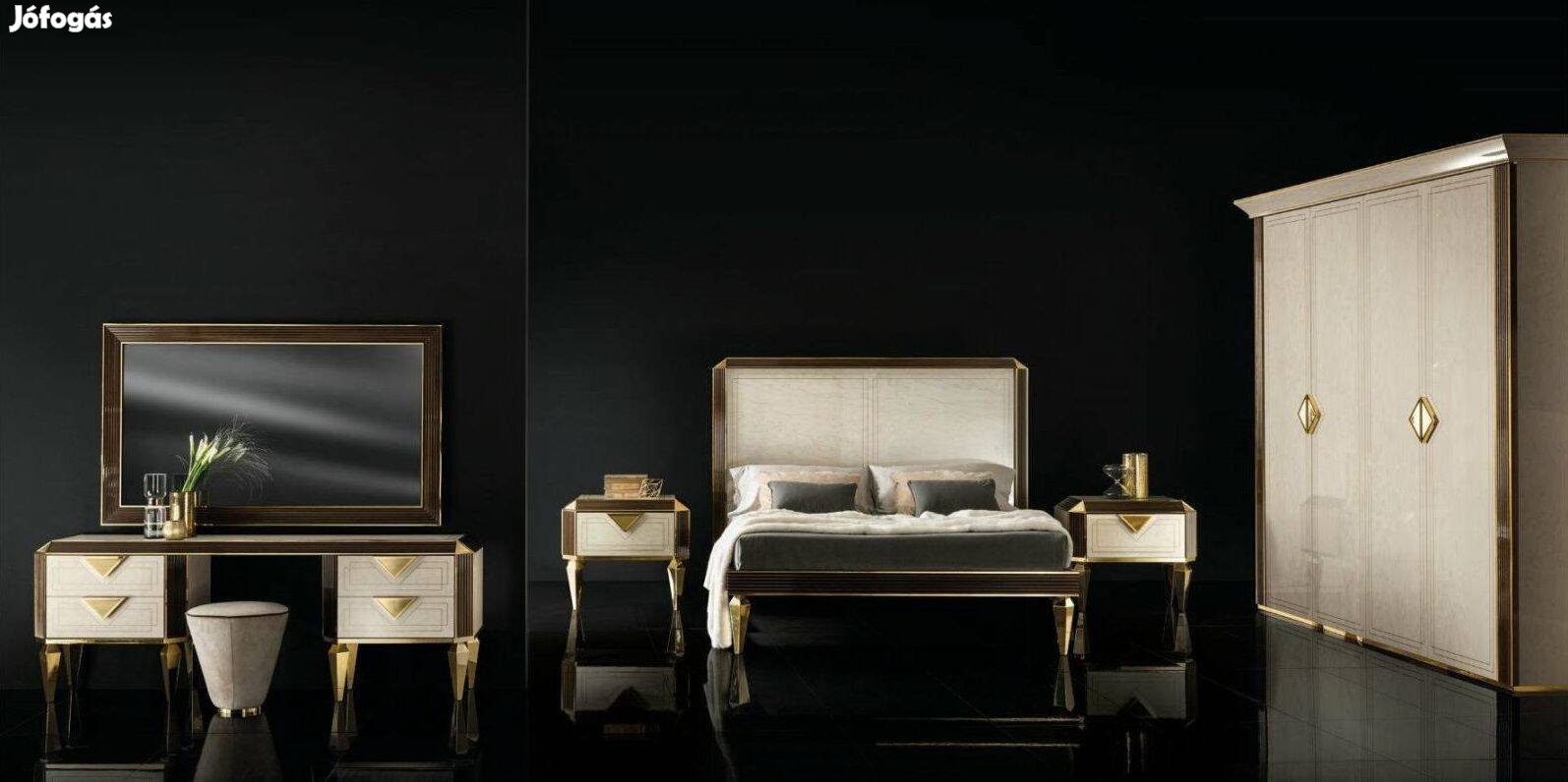 AC - Diamante (arany) olasz luxus hálószoba garnitúra Akció!