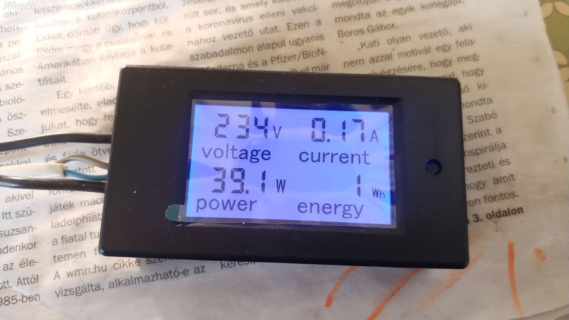 AC fogyasztásmérő 230 V 100 A 20 A fogyasztás mérő