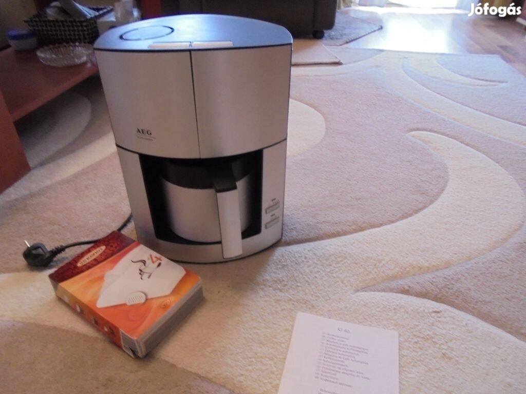 AEG KF6000 új kávéfőző DC 932 filterrel hőtartó kancsóval