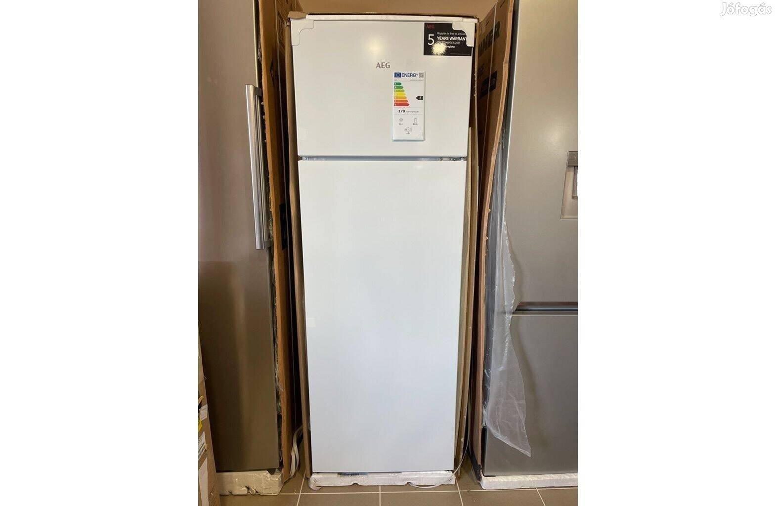 AEG RDB428E1AW Új felülfagy.hűtő,244L,M:160cm,A++,(170e.helyett)