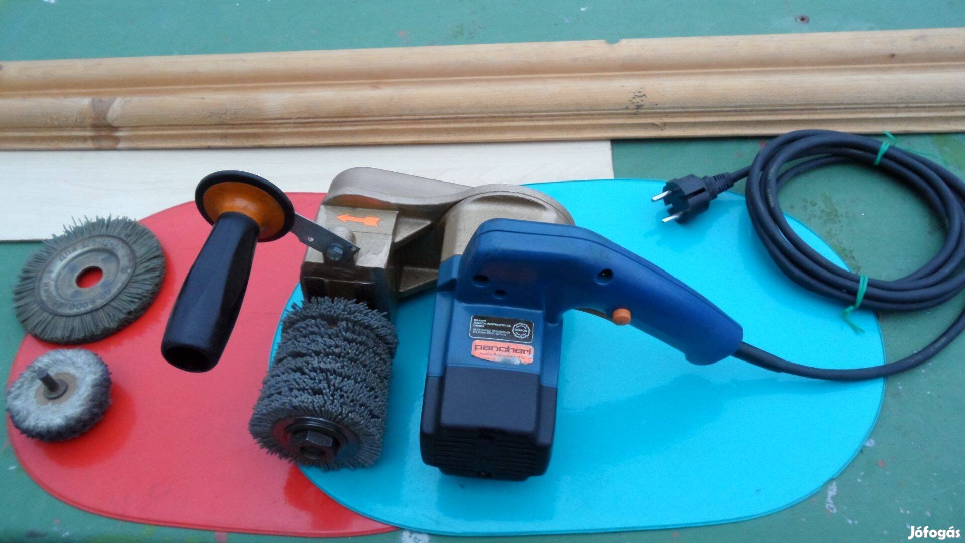 AEG flex csiszoló kefegép rusztikáló 100x120 mm tartozékkal