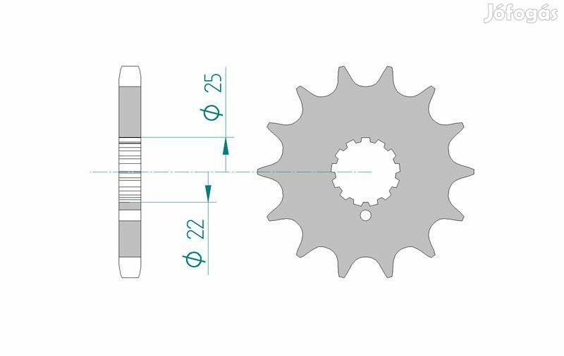 AFAM Acél Standard Első Lánckerék 24504 - 530