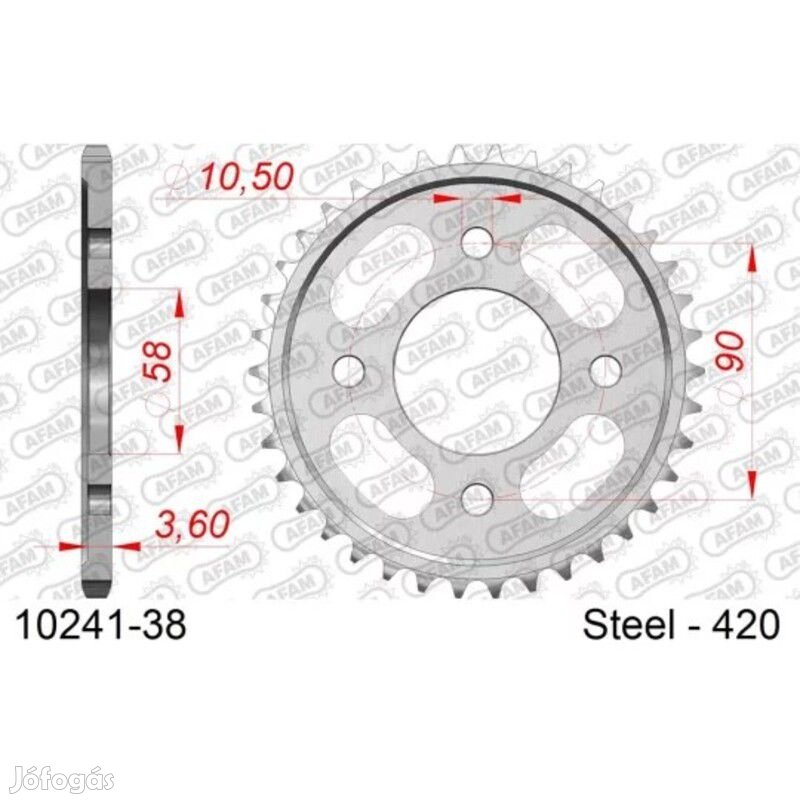 AFAM Standard Acél Hátsó Lánckerék 10241 - 420