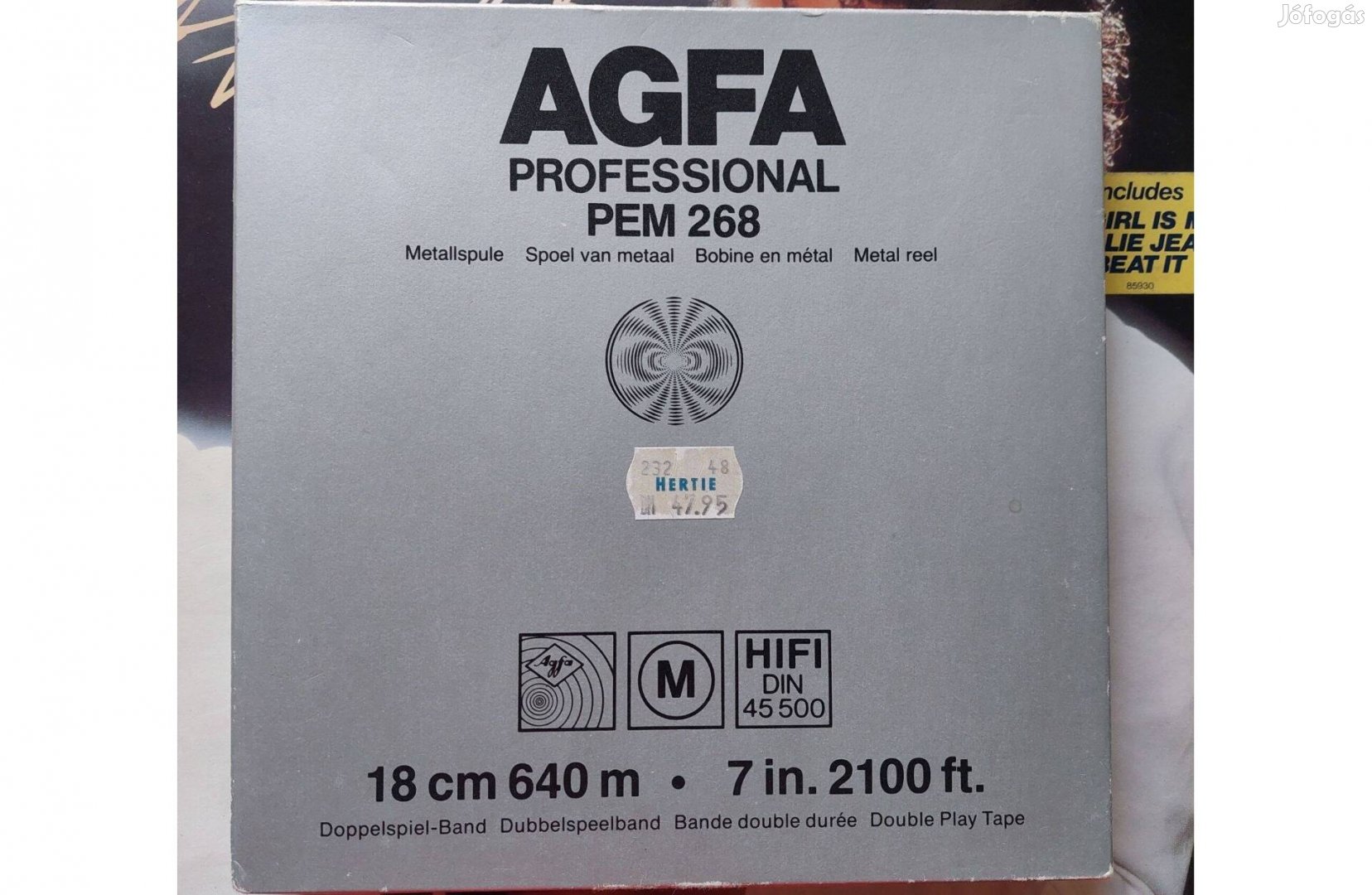 AGFA PEM 268 ( Fém Orsó ) Orsós Magnószalag AGFA Orsós MAGNÓ Szalag