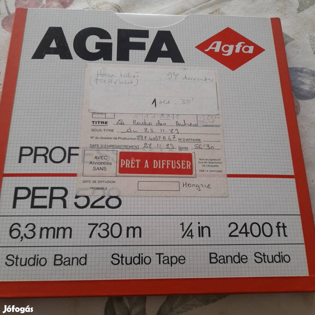 AGFA studio szalag magno orsós