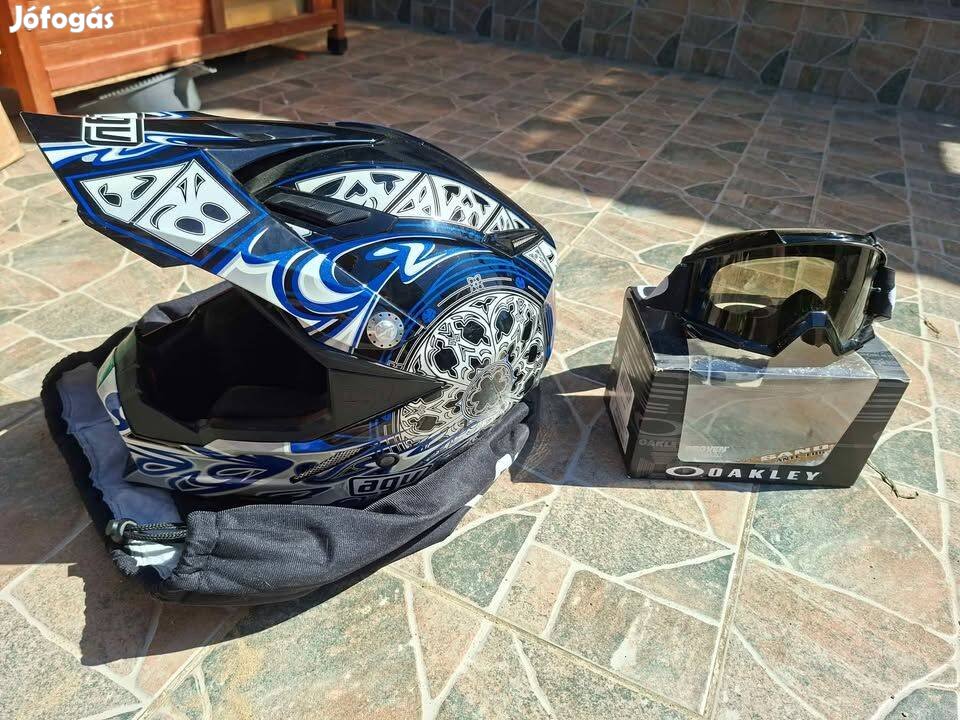 AGV cross bukó + Oakley Proven szemüveg