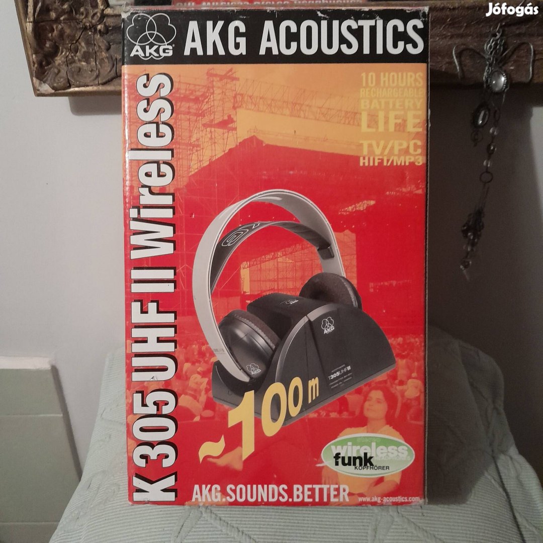 AKG K305 Wireless fejhallgató újszerű