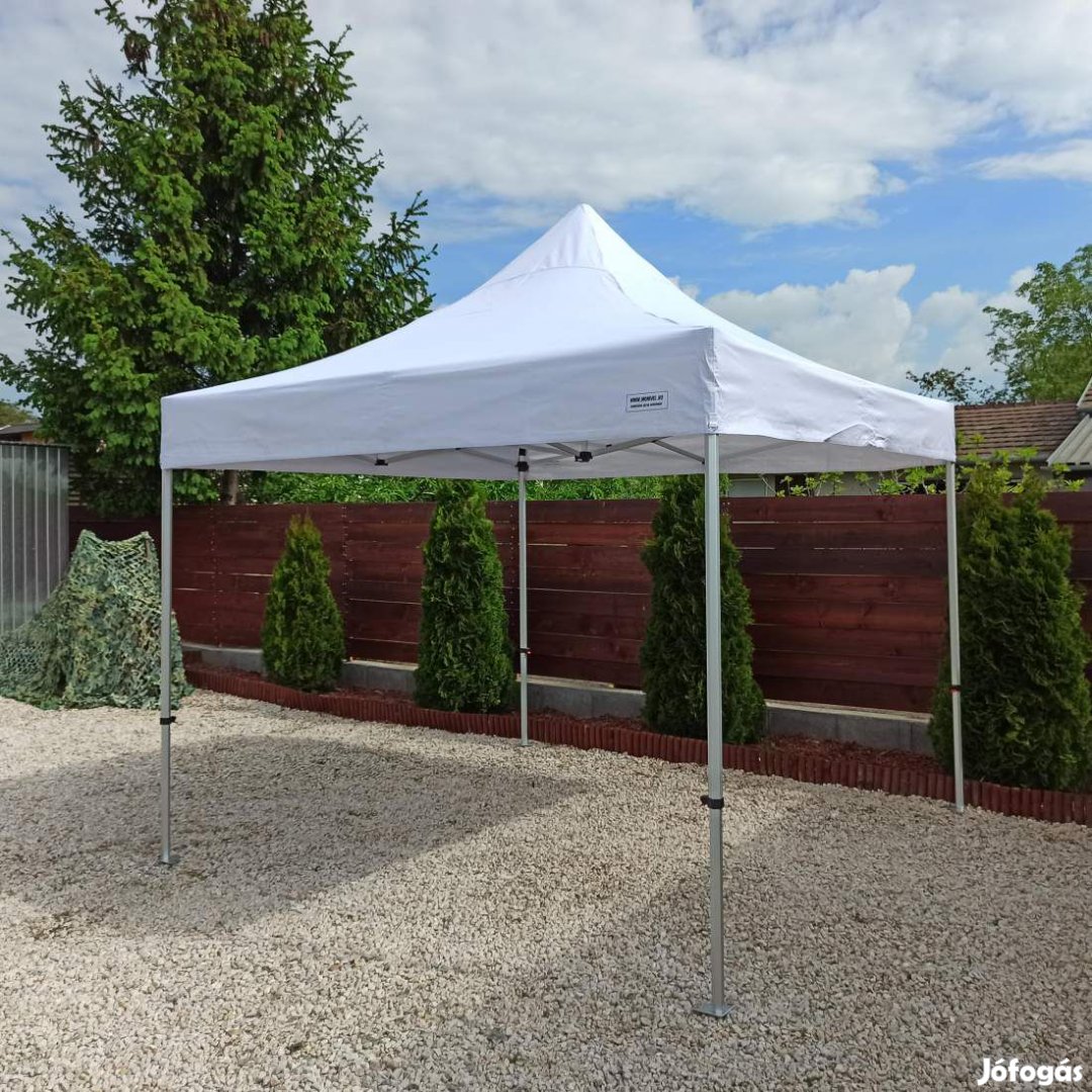ALU 3x3 fehér erős vízálló alumínium pavilon piaci rendezvény horgász