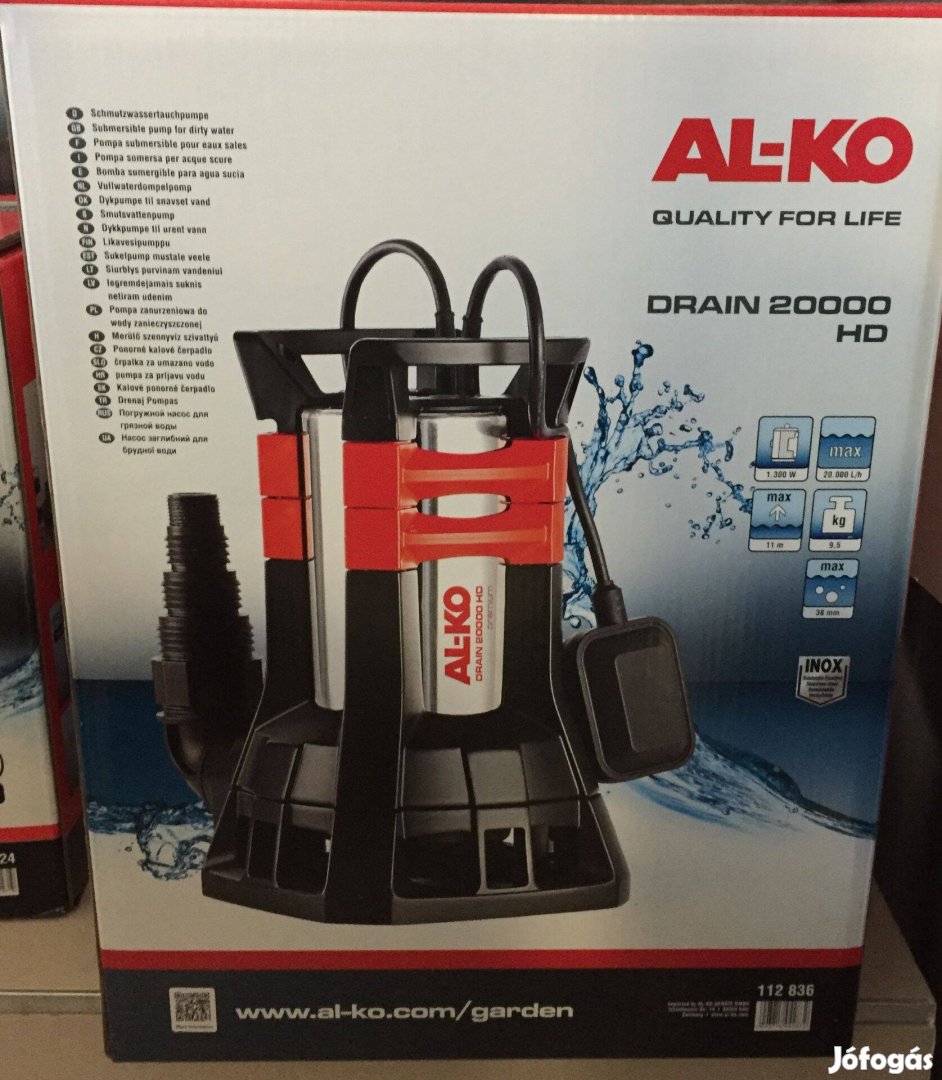 AL-KO Drain 20000 HD Szennyvíz szivattyú 1300W
